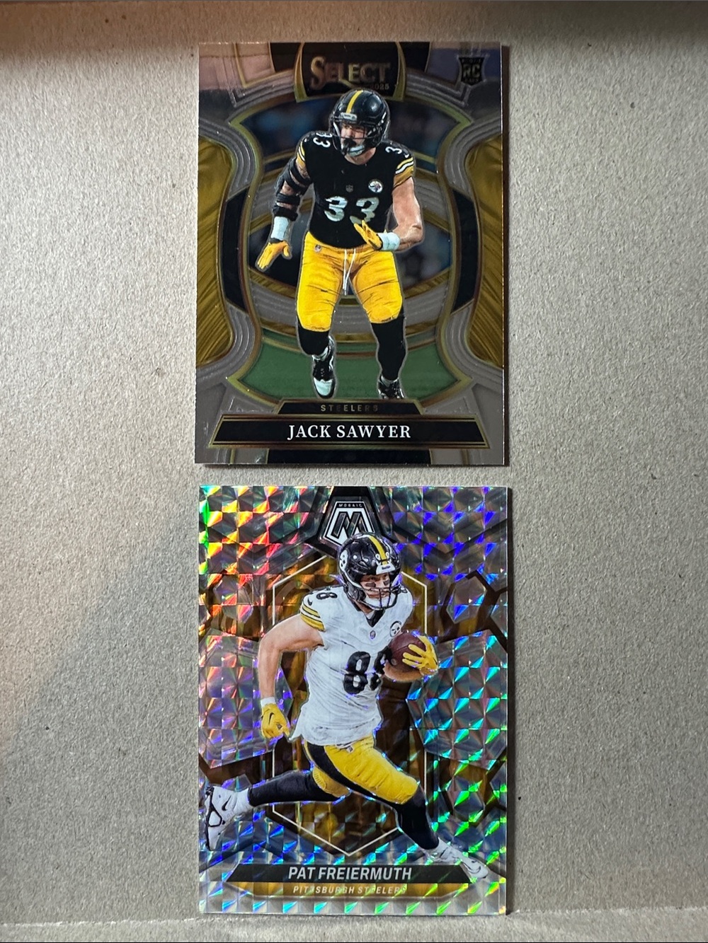 Steelers TJ Watt Chrome PowerPlayers & Freiermuth/Sawyer/Fautanu/Johnson rookies - Picture 12 of 16